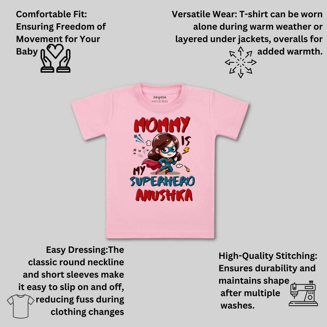 Arvesa Mommy Is My Superhero Baby Boy & Girl Dress