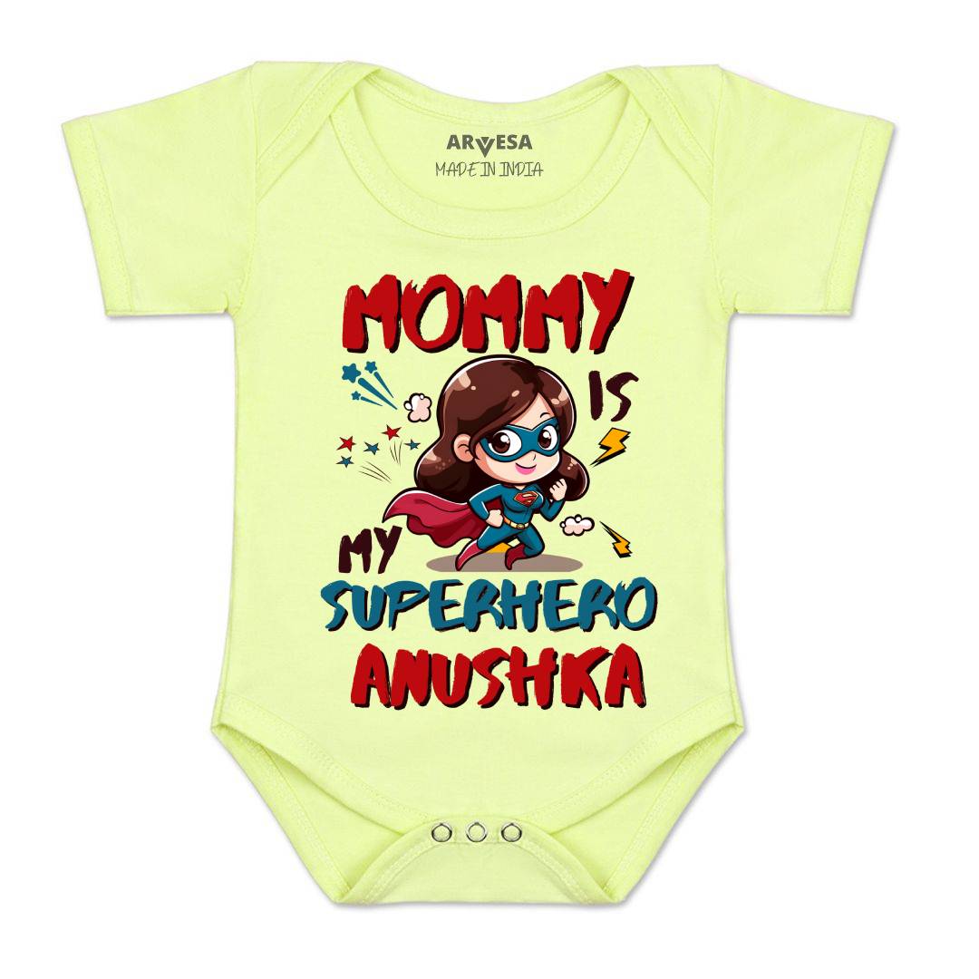 Arvesa Mommy Is My Superhero Baby Boy & Girl Dress