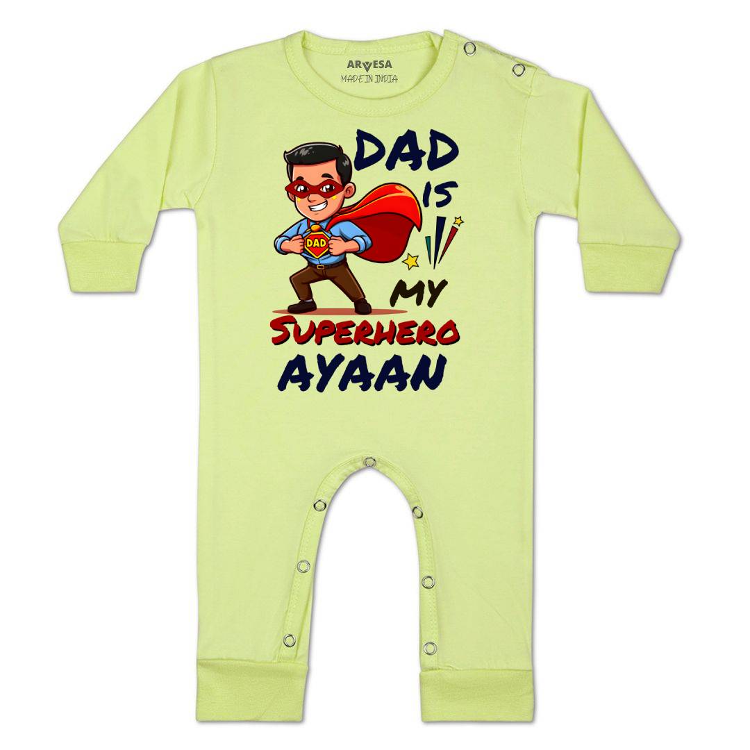 Arvesa Dad Is My Superhero Baby Boy & Girl Dress