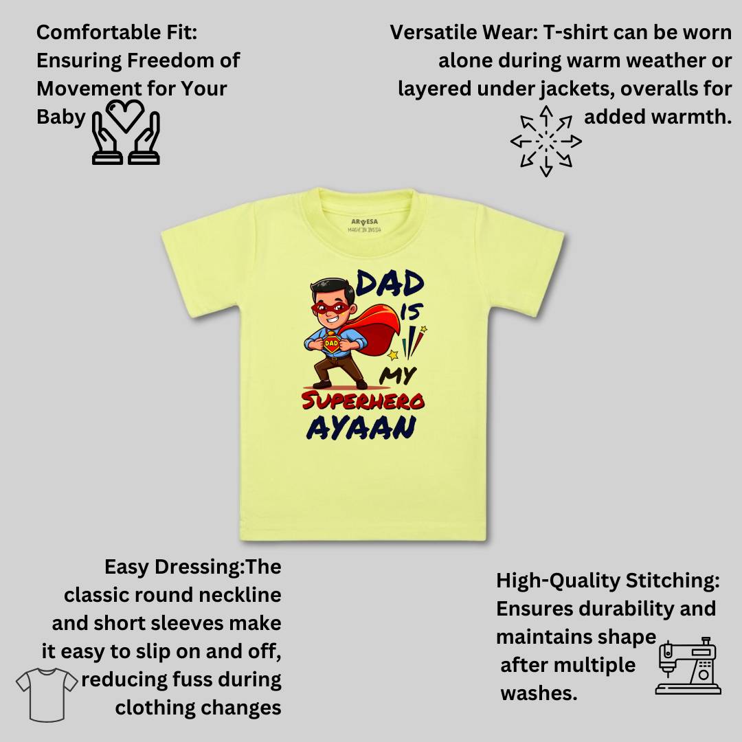 Arvesa Dad Is My Superhero Baby Boy & Girl Dress