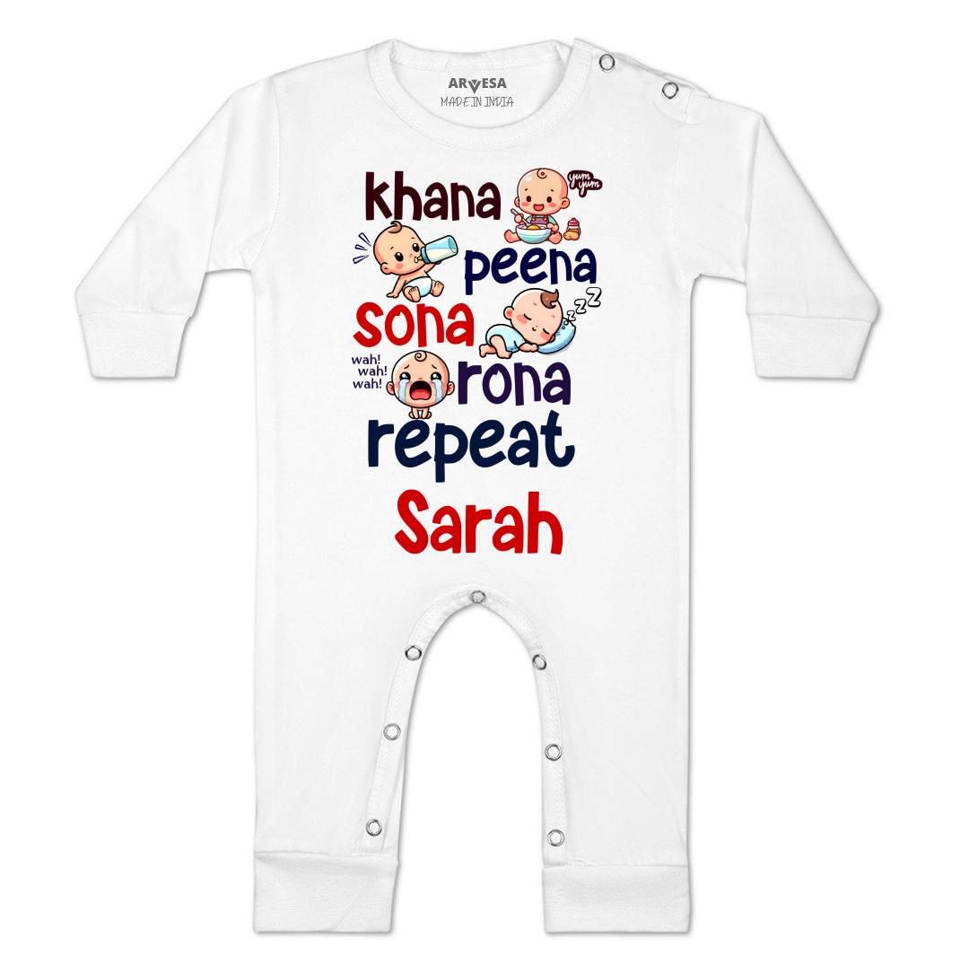 Arvesa Khana Peena Sona Repeat Baby Boy & Girl Dress