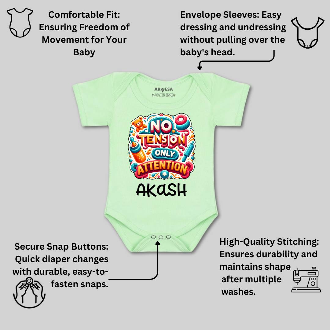 Arvesa No Tension Only Attention Baby Boy & Girl Dress