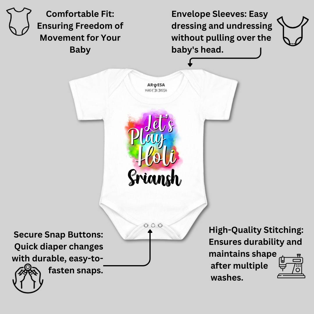 Arvesa Lets Play Holi Baby Boy & Girl Dress