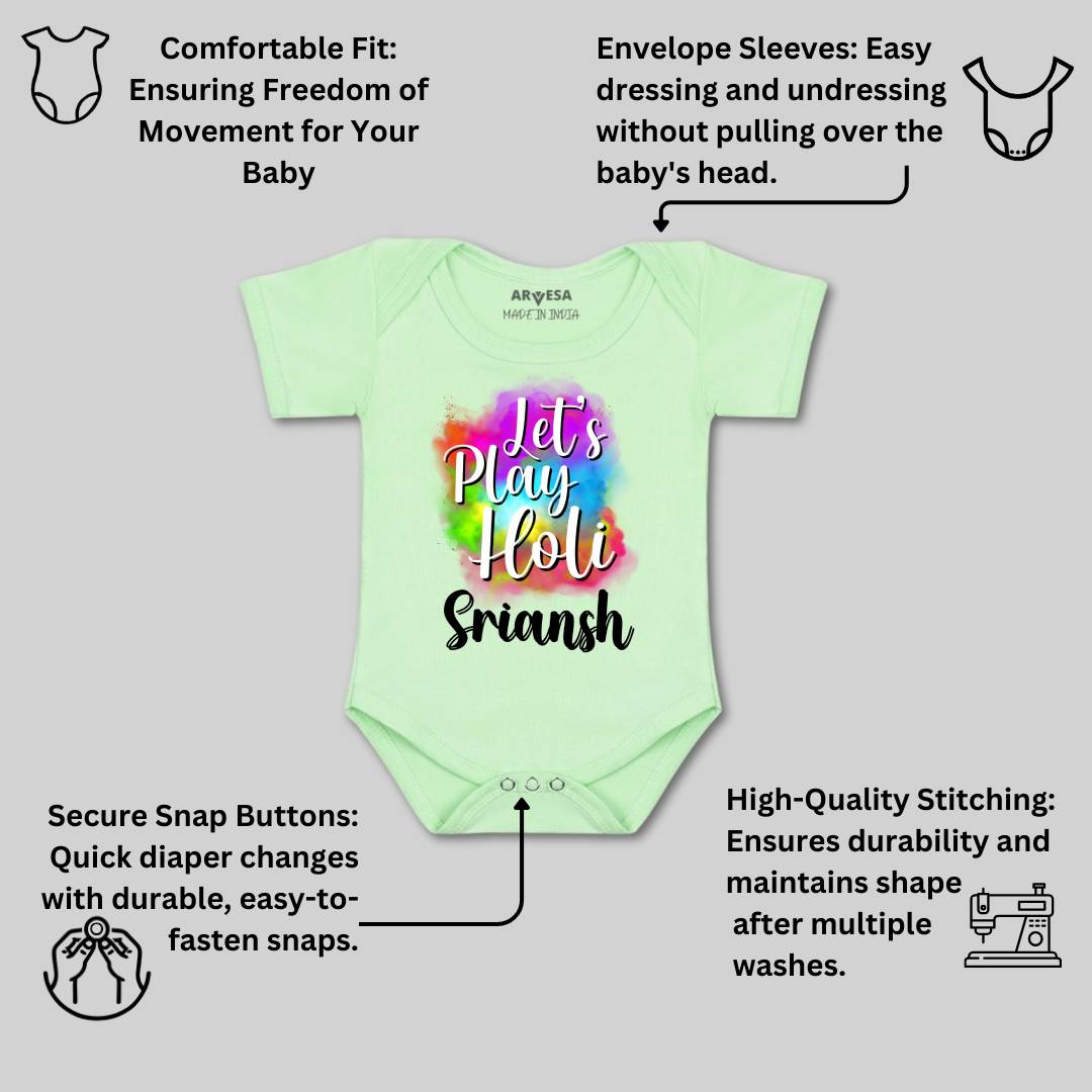 Arvesa Lets Play Holi Baby Boy & Girl Dress