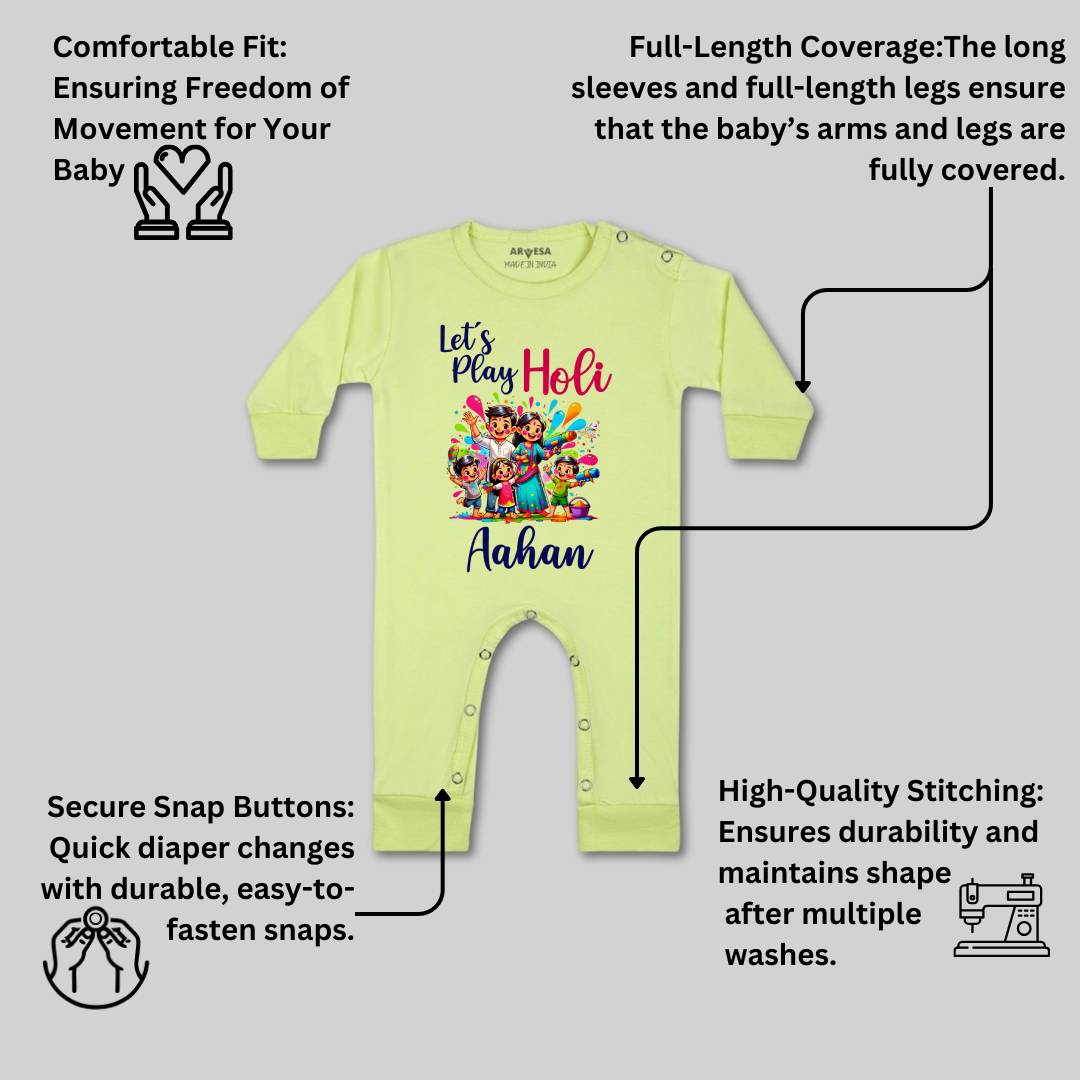Arvesa Lets Play Holi Baby Boy & Girl Dress