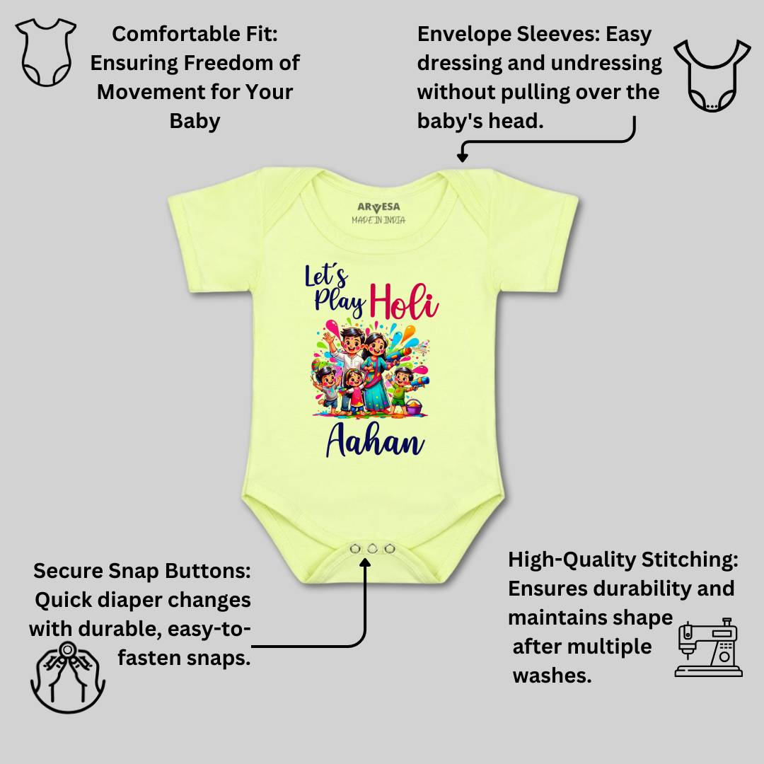 Arvesa Lets Play Holi Baby Boy & Girl Dress