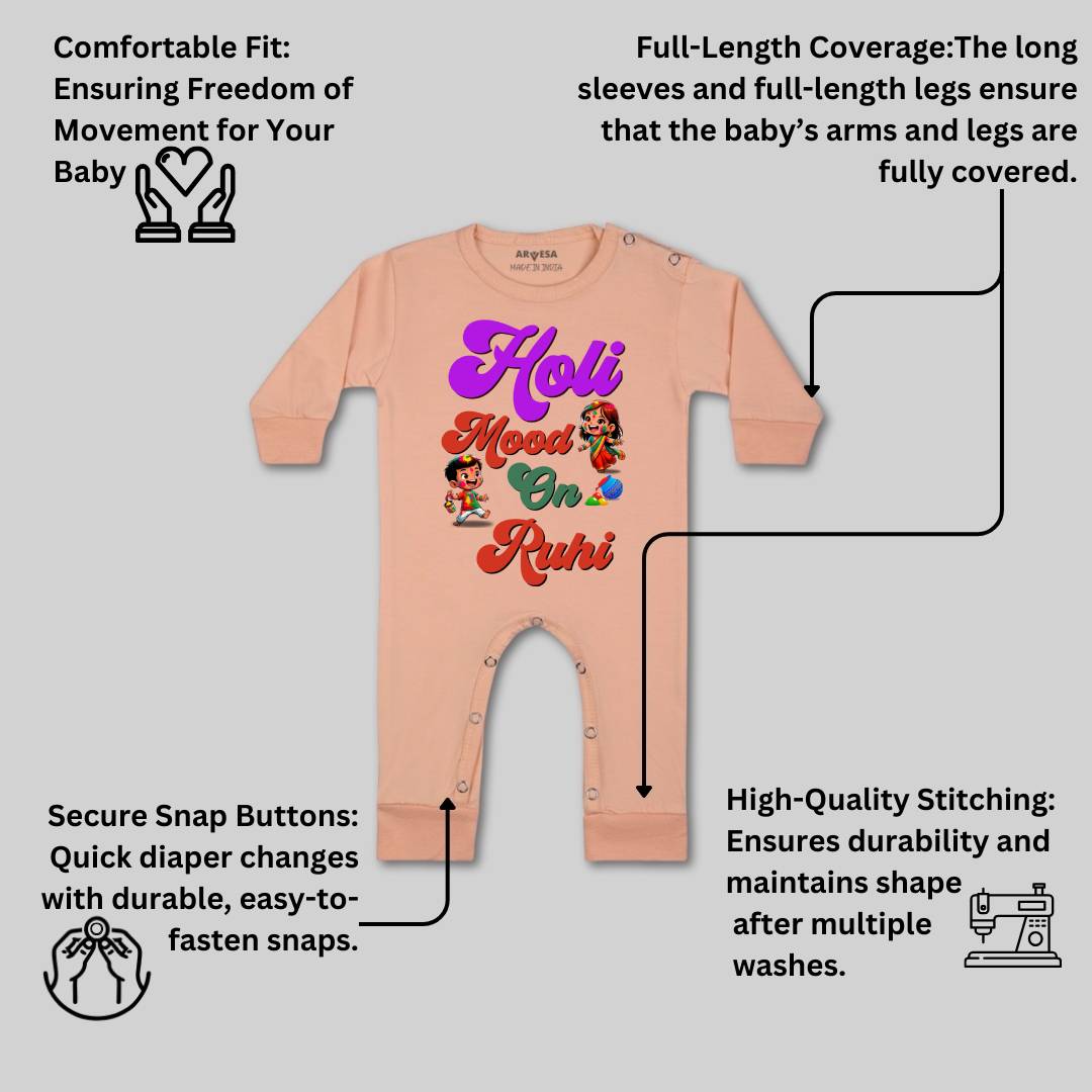 Arvesa Holi Mood On Baby Boy & Girl Dress