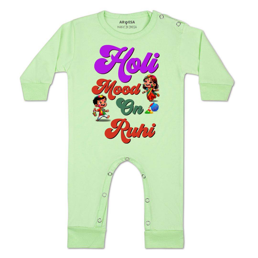 Arvesa Holi Mood On Baby Boy & Girl Dress