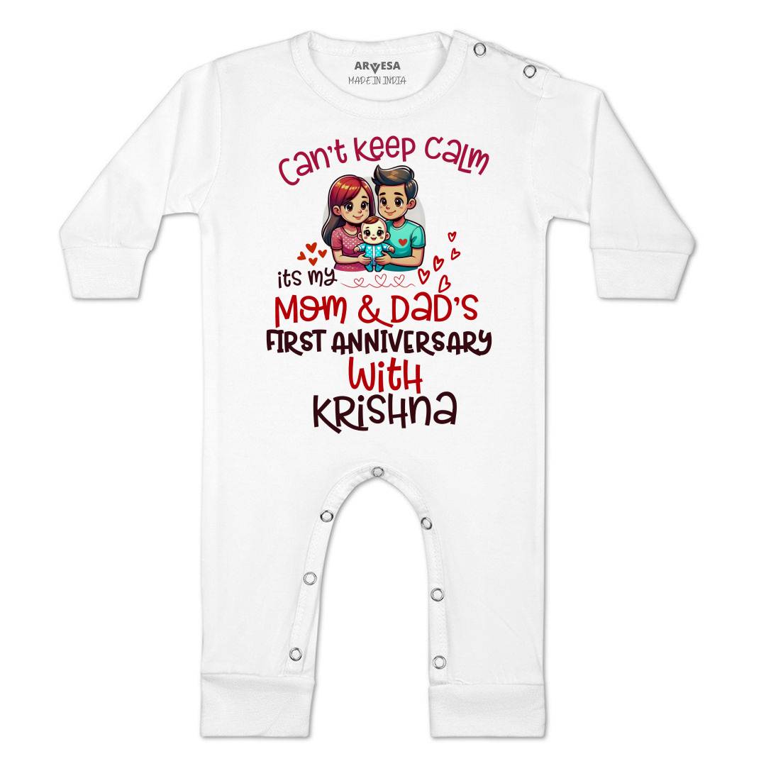 Arvesa First Anniversary With Mom And Dad Baby Boy & Girl Dress