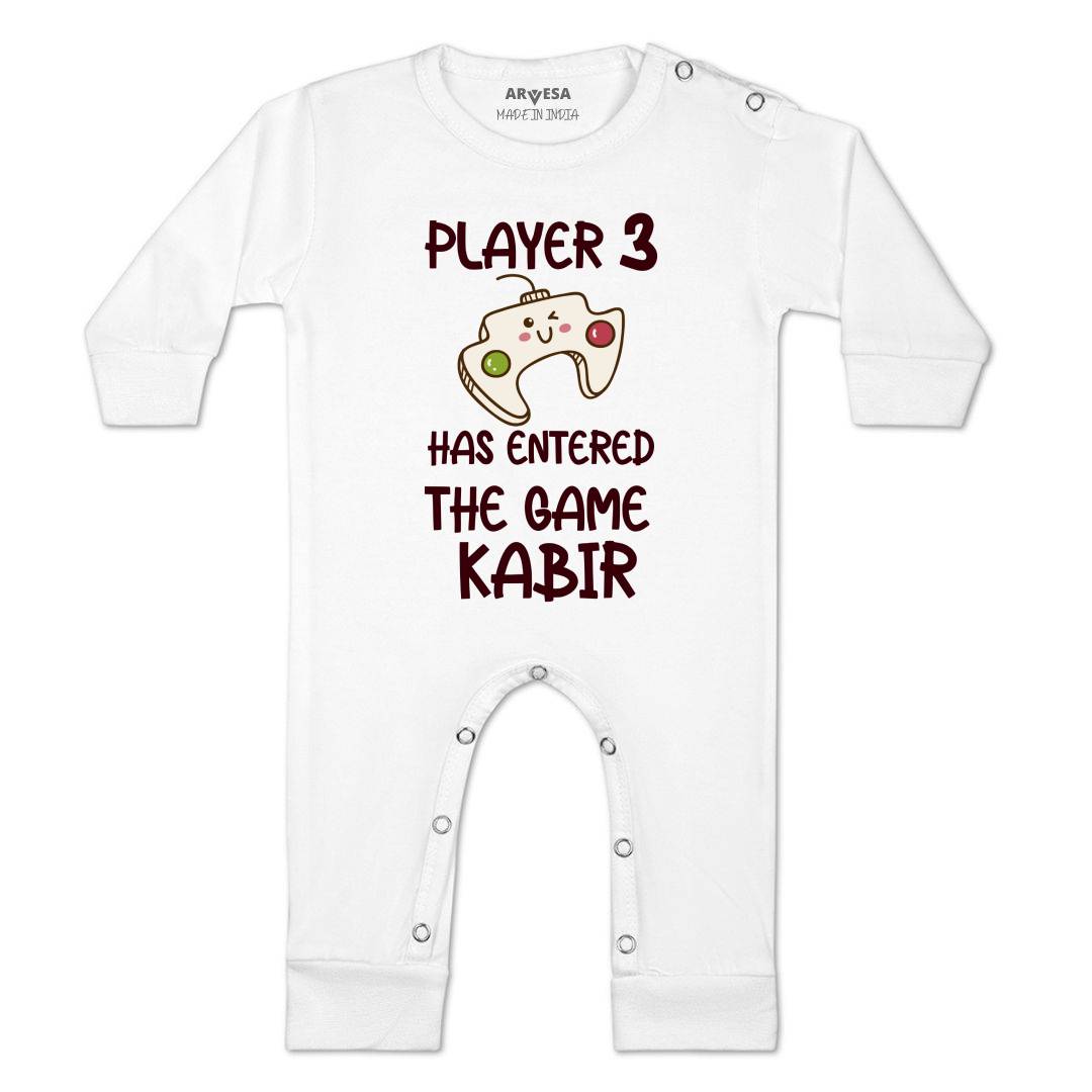 Arvesa Player 3 Entered The Game Baby Boy & Girl Dress