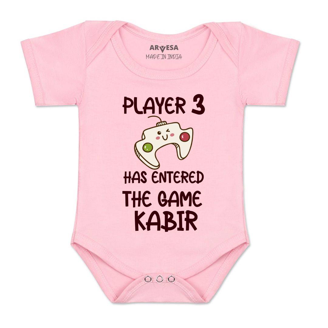 Arvesa Player 3 Entered The Game Baby Boy & Girl Dress