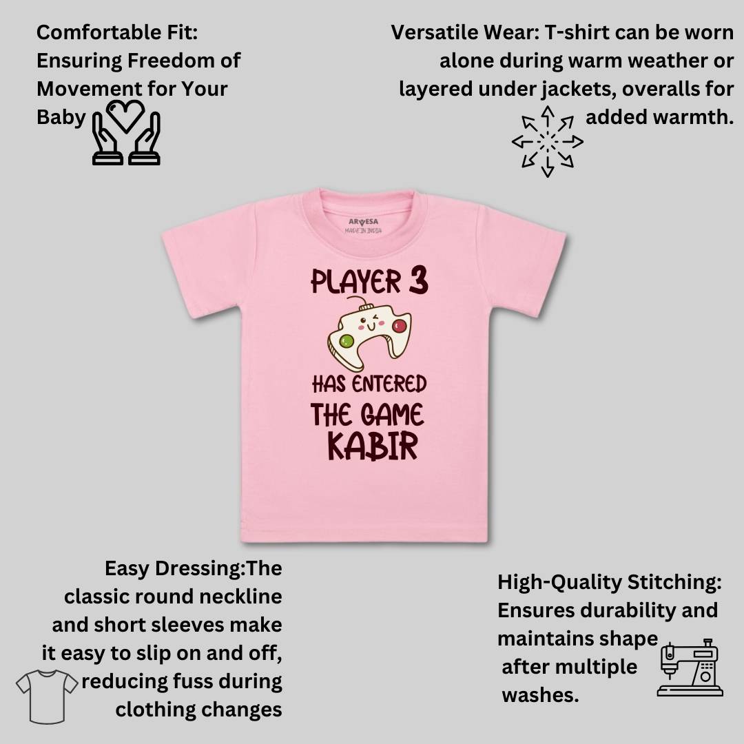 Arvesa Player 3 Entered The Game Baby Boy & Girl Dress