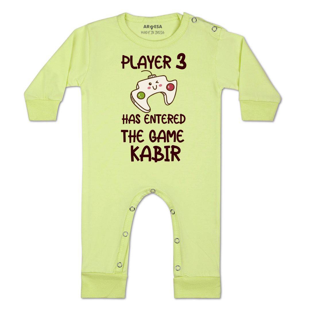 Arvesa Player 3 Entered The Game Baby Boy & Girl Dress