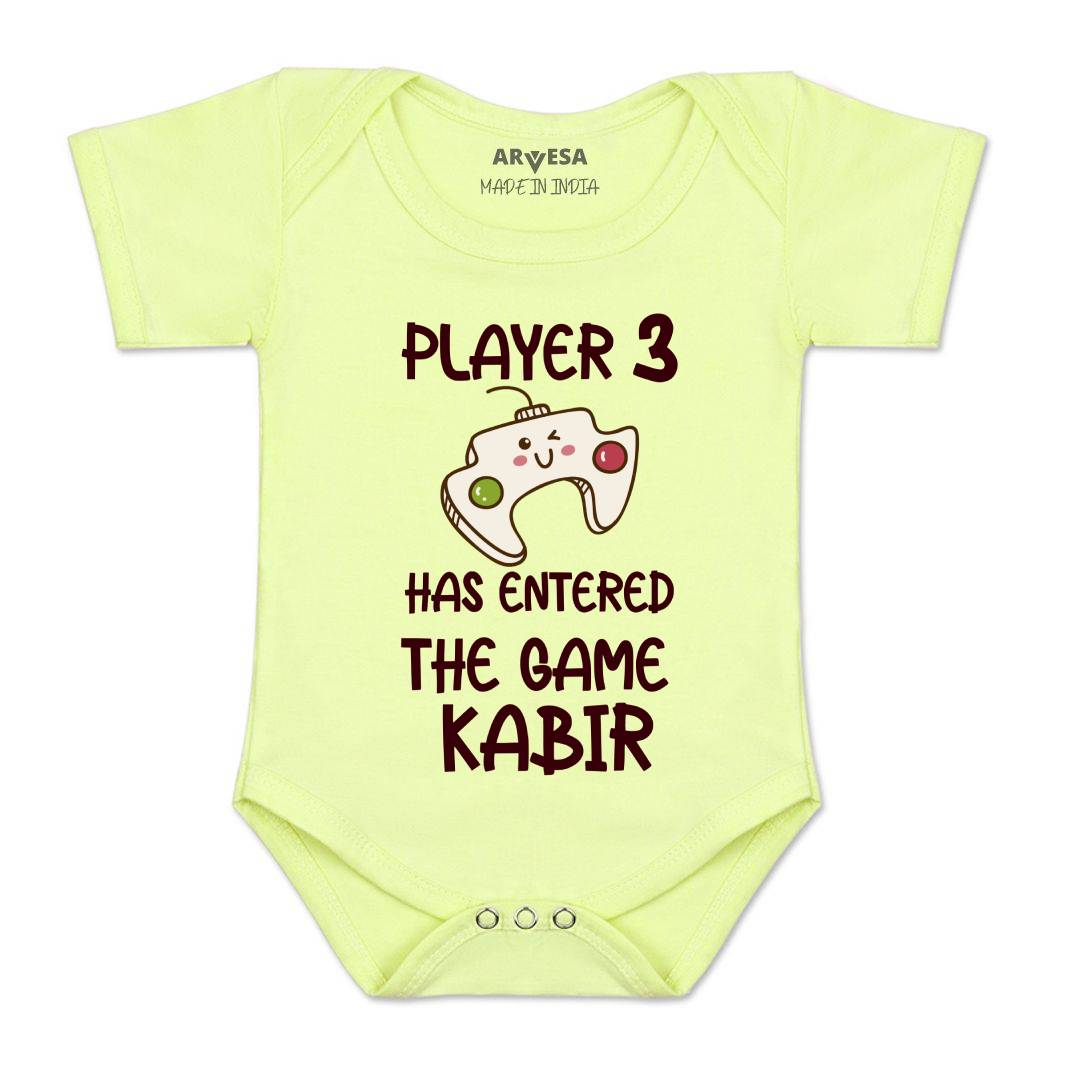 Arvesa Player 3 Entered The Game Baby Boy & Girl Dress