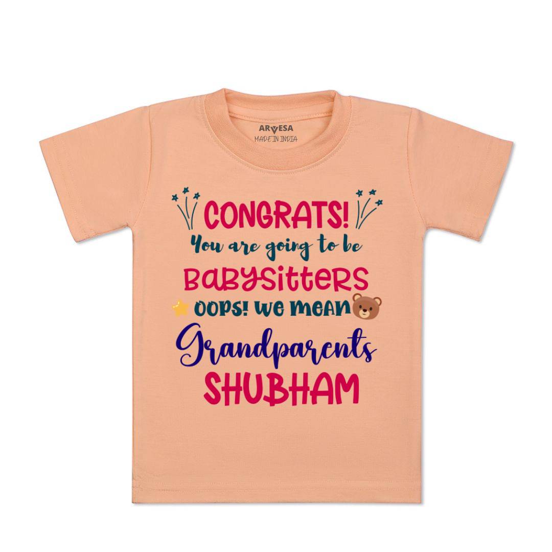 Arvesa Congrats Your Going to Be Grandparents Baby Boy & Girl Dress