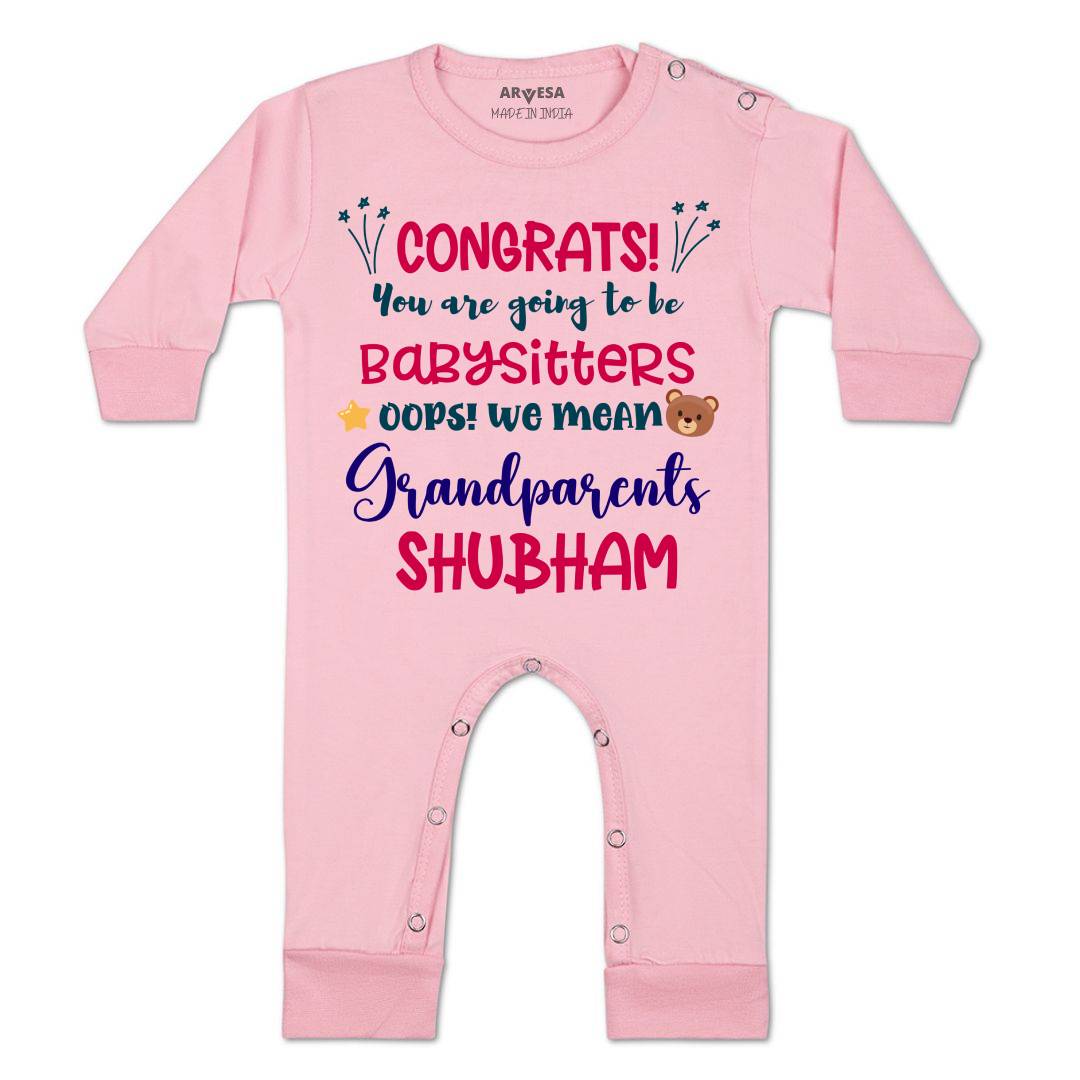 Arvesa Congrats Your Going to Be Grandparents Baby Boy & Girl Dress
