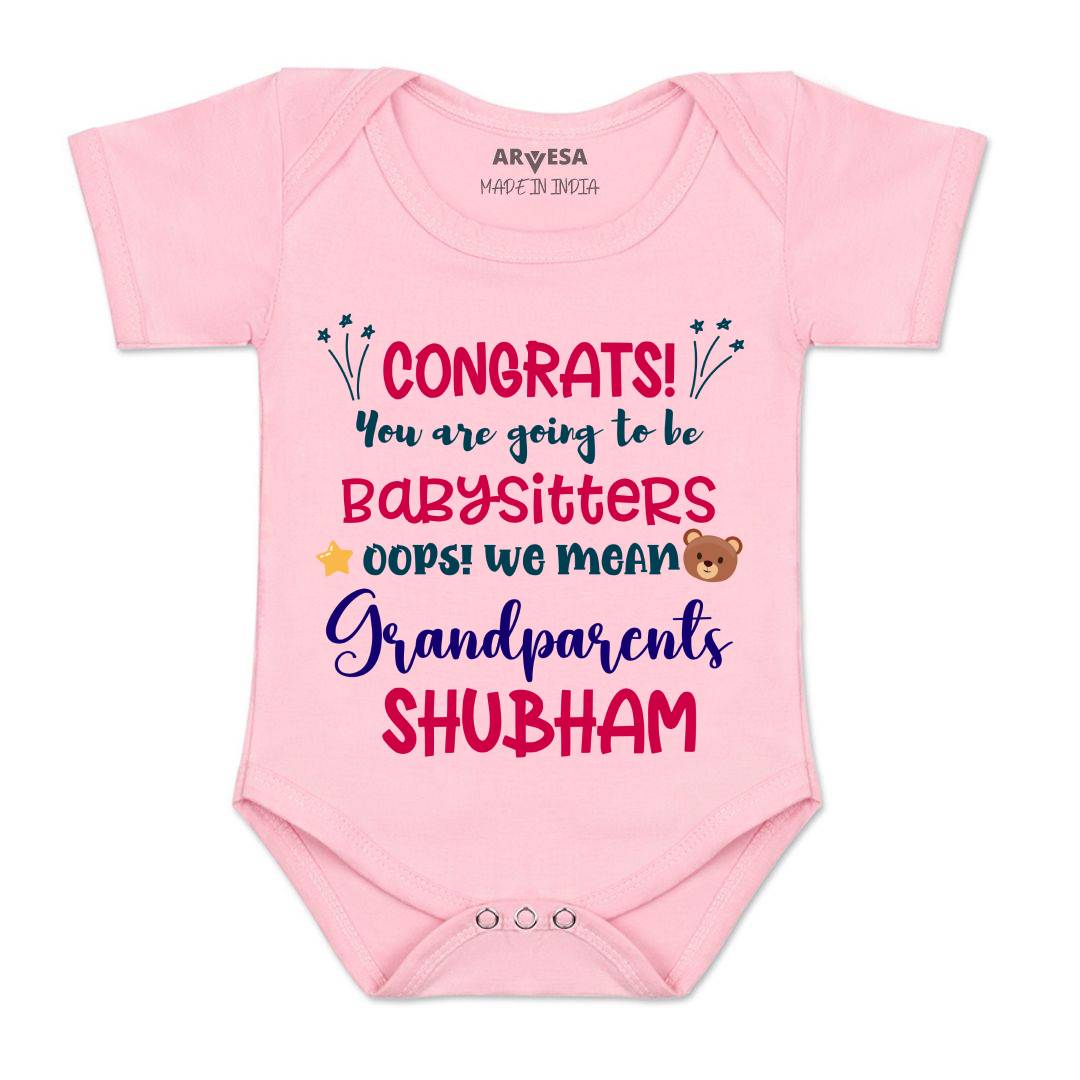 Arvesa Congrats Your Going to Be Grandparents Baby Boy & Girl Dress