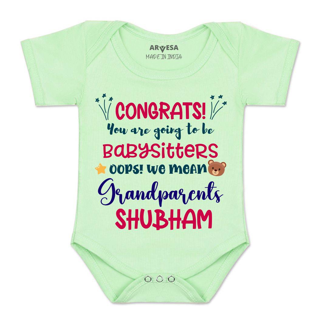 Arvesa Congrats Your Going to Be Grandparents Baby Boy & Girl Dress