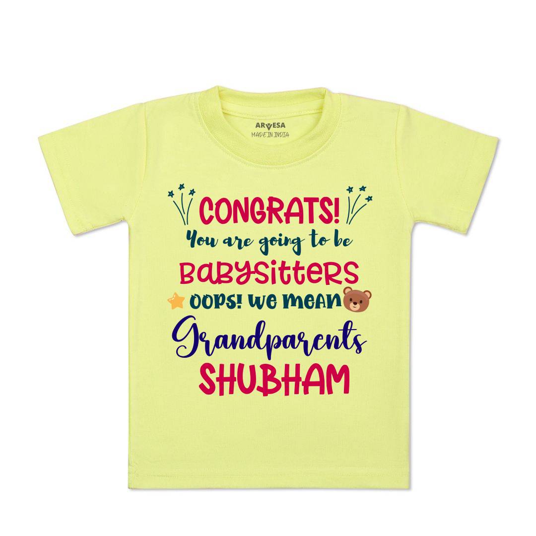 Arvesa Congrats Your Going to Be Grandparents Baby Boy & Girl Dress