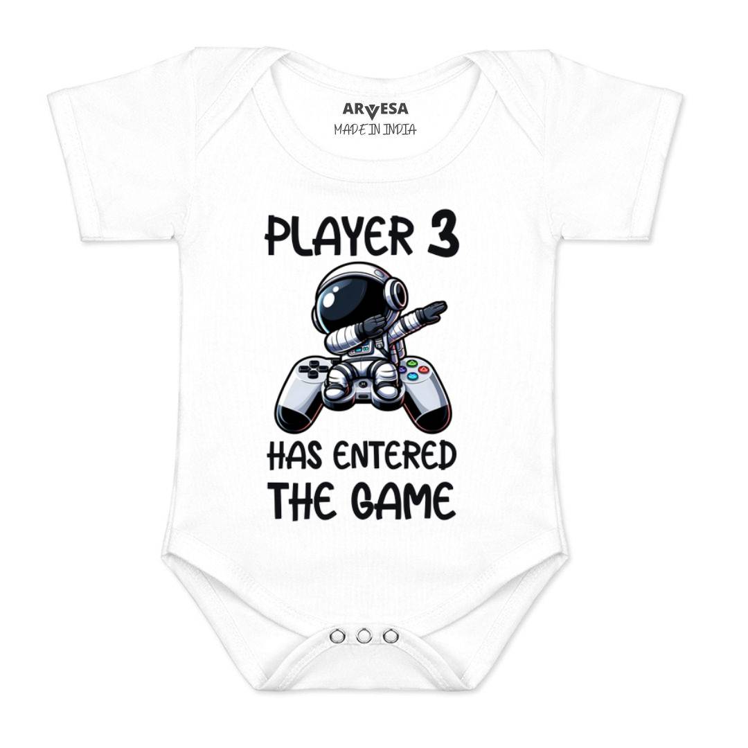Arvesa Player 3 Entered The Game Baby Boy & Girl Dress