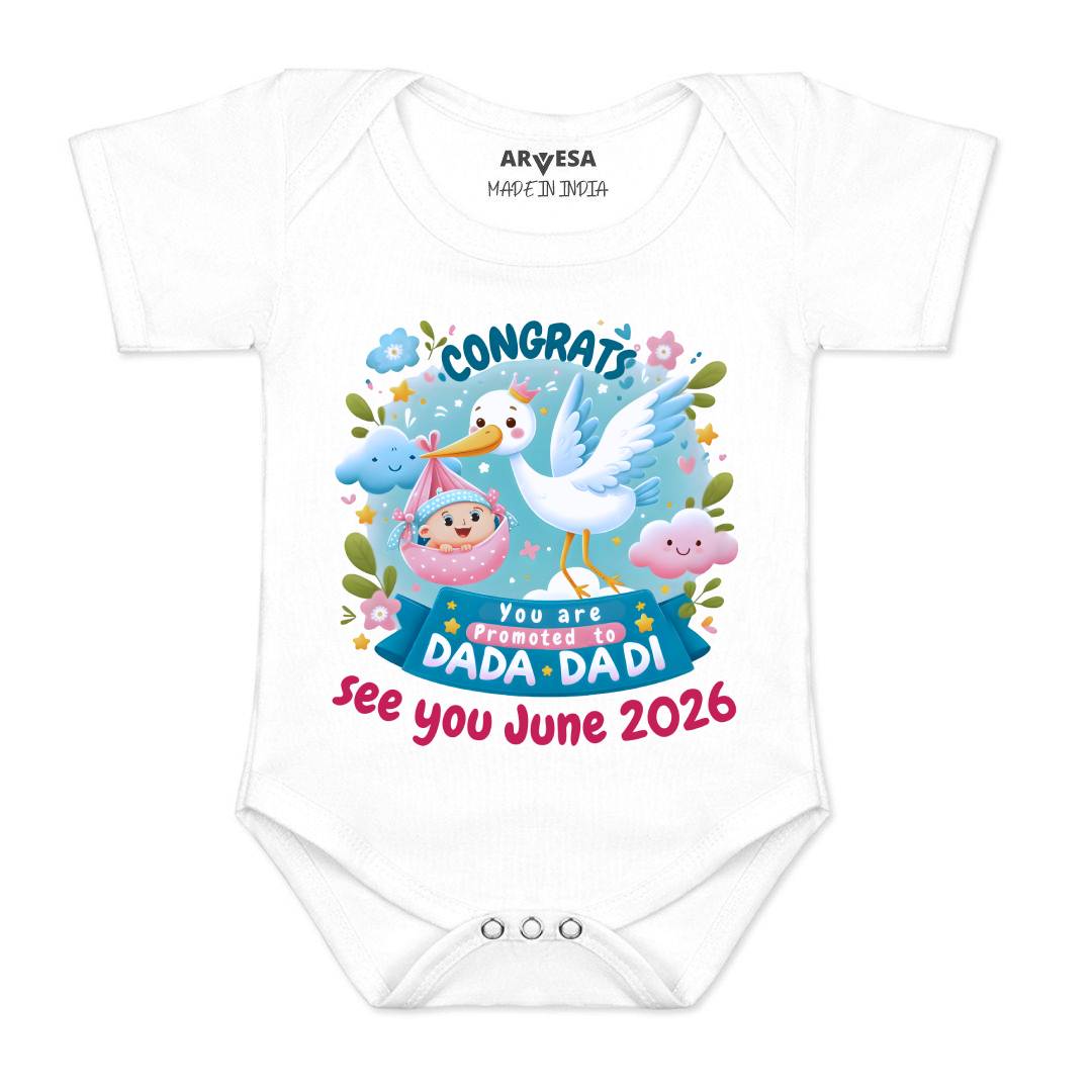 Arvesa Congrats Dada Dadi Baby Boy & Girl Dress
