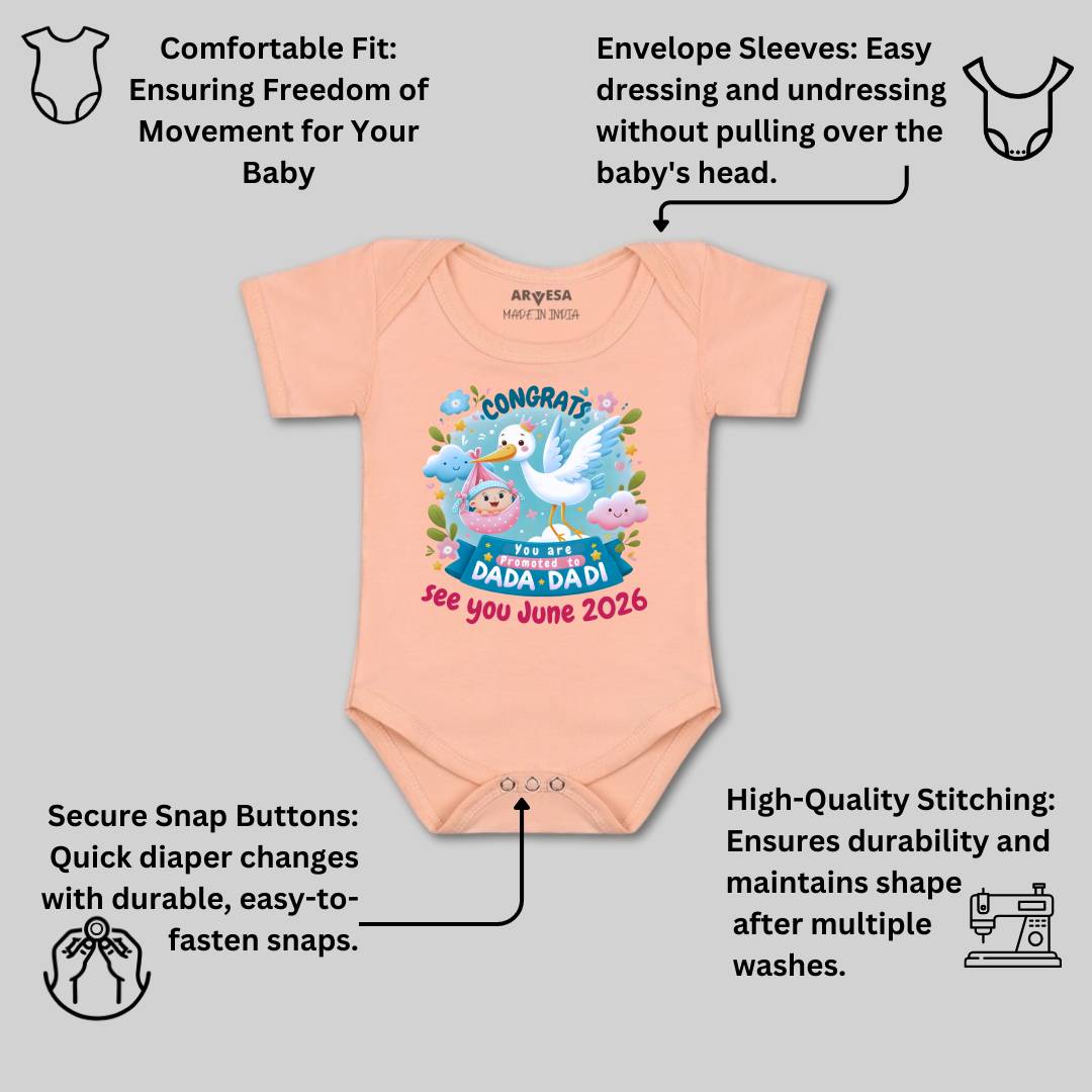 Arvesa Congrats Dada Dadi Baby Boy & Girl Dress