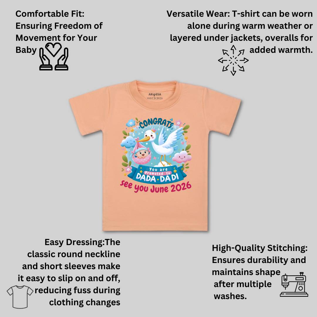 Arvesa Congrats Dada Dadi Baby Boy & Girl Dress