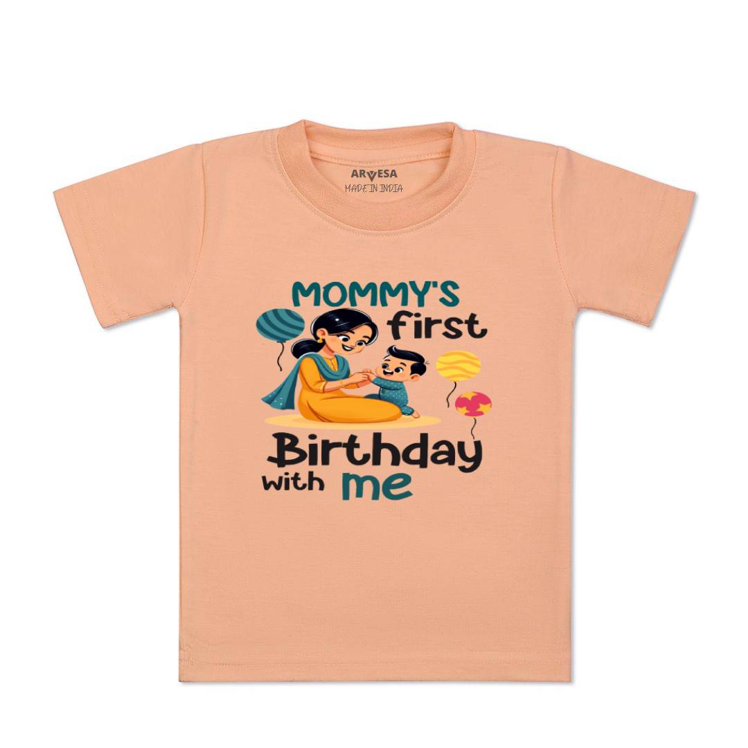 Arvesa Mommy First Birthday With Me Design-1685 White 0-3 Months Jumpsuit for Baby Boy & Girl dress .