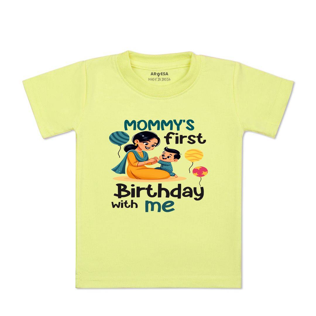 Arvesa Mommy First Birthday With Me Design-1685 White 0-3 Months Jumpsuit for Baby Boy & Girl dress .