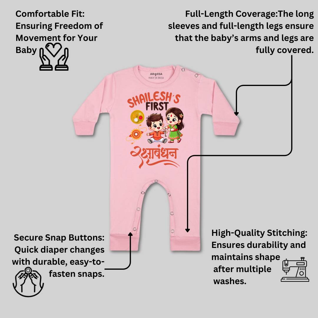 Arvesa My First Rakhi Baby Boy & Girl Dress