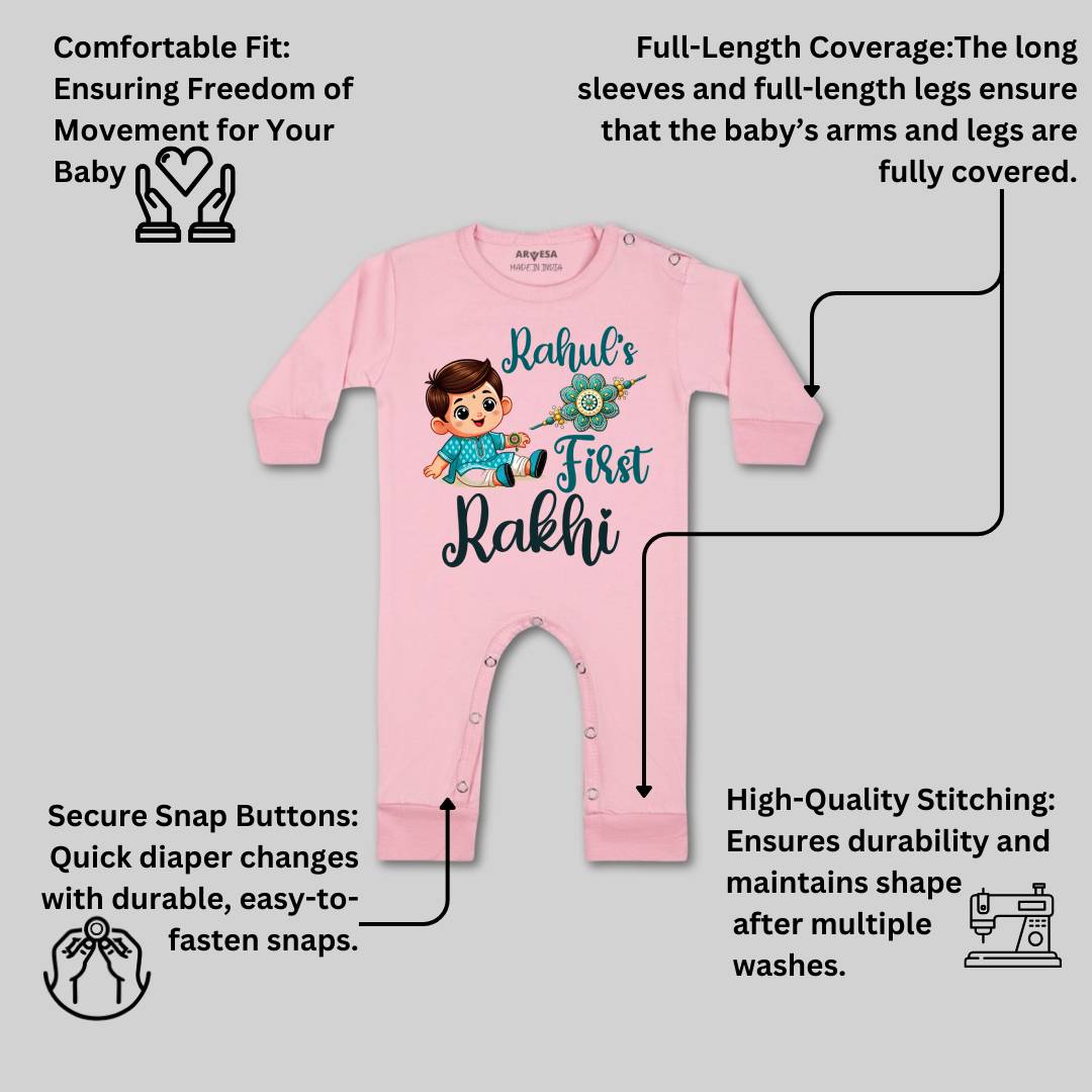 Arvesa My First Rakhi Baby Boy & Girl Dress