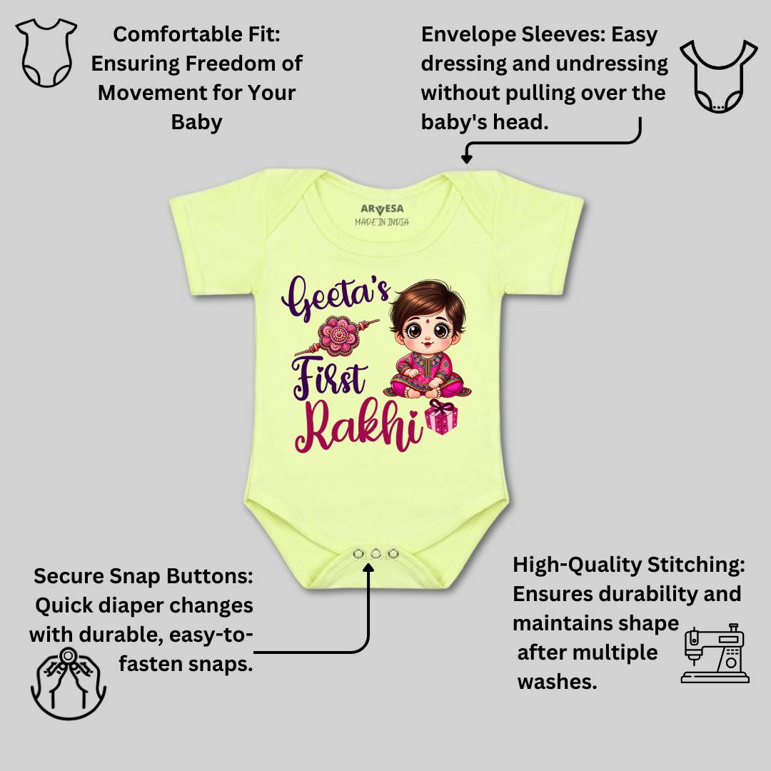 Arvesa My First Rakhi Baby Boy & Girl Dress