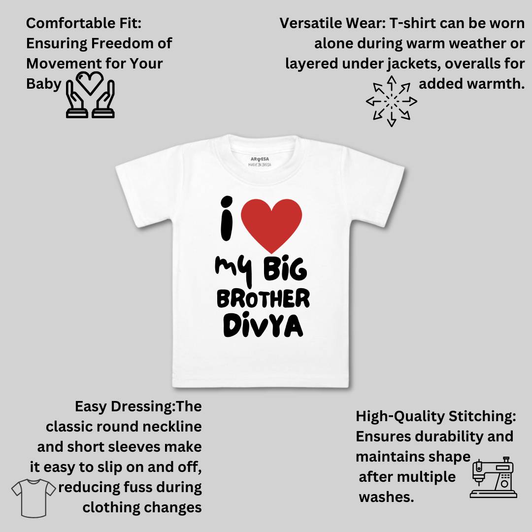 Arvesa I Lobe My Big Brother Baby Boy & Girl Dress