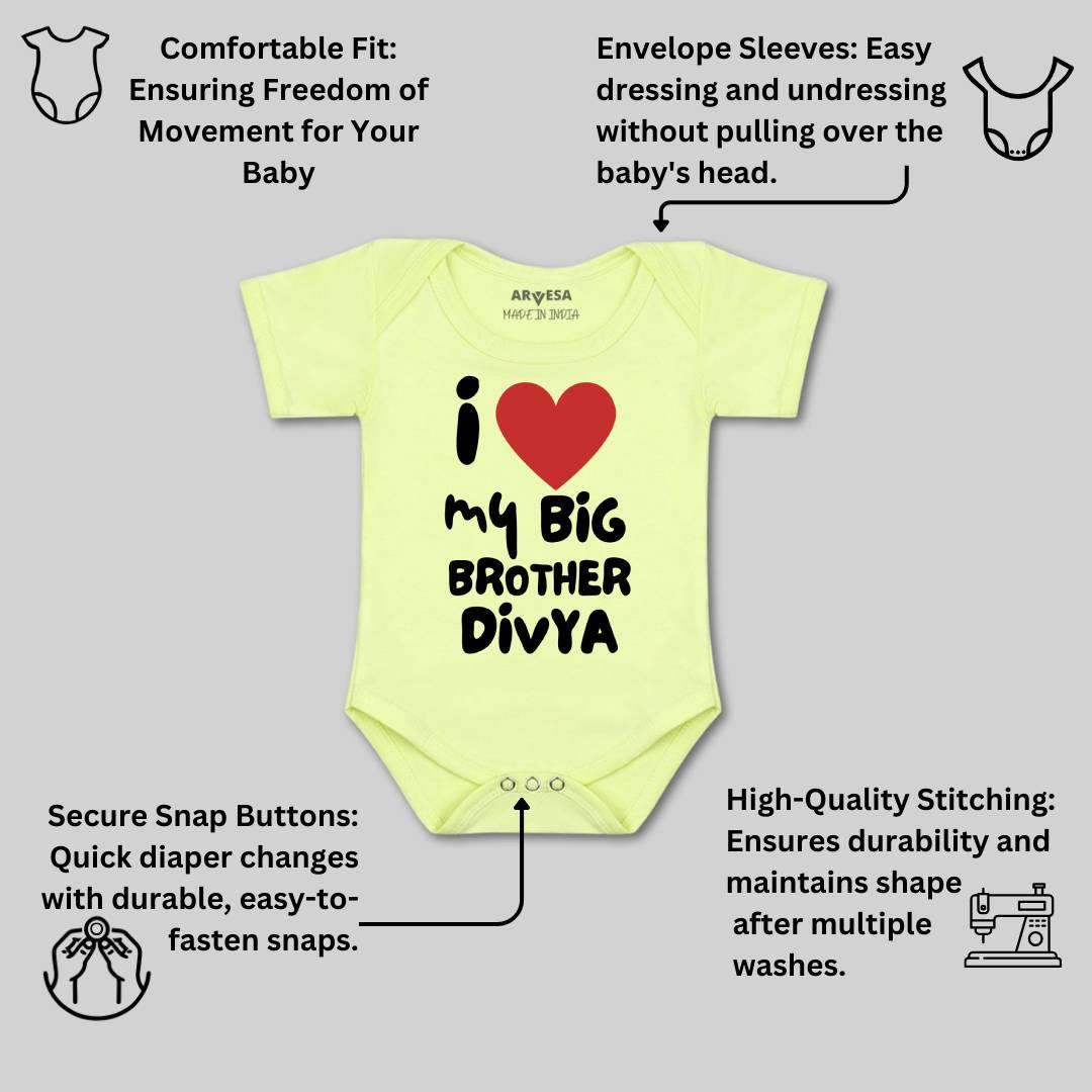 Arvesa I Lobe My Big Brother Baby Boy & Girl Dress
