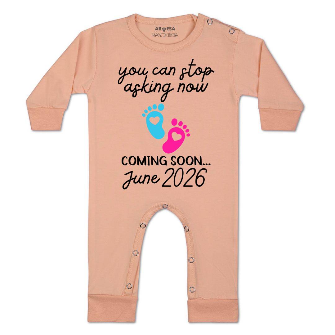 Arvesa You Can Stop Asking Now Coming Soon Baby Boy & Girl Dress