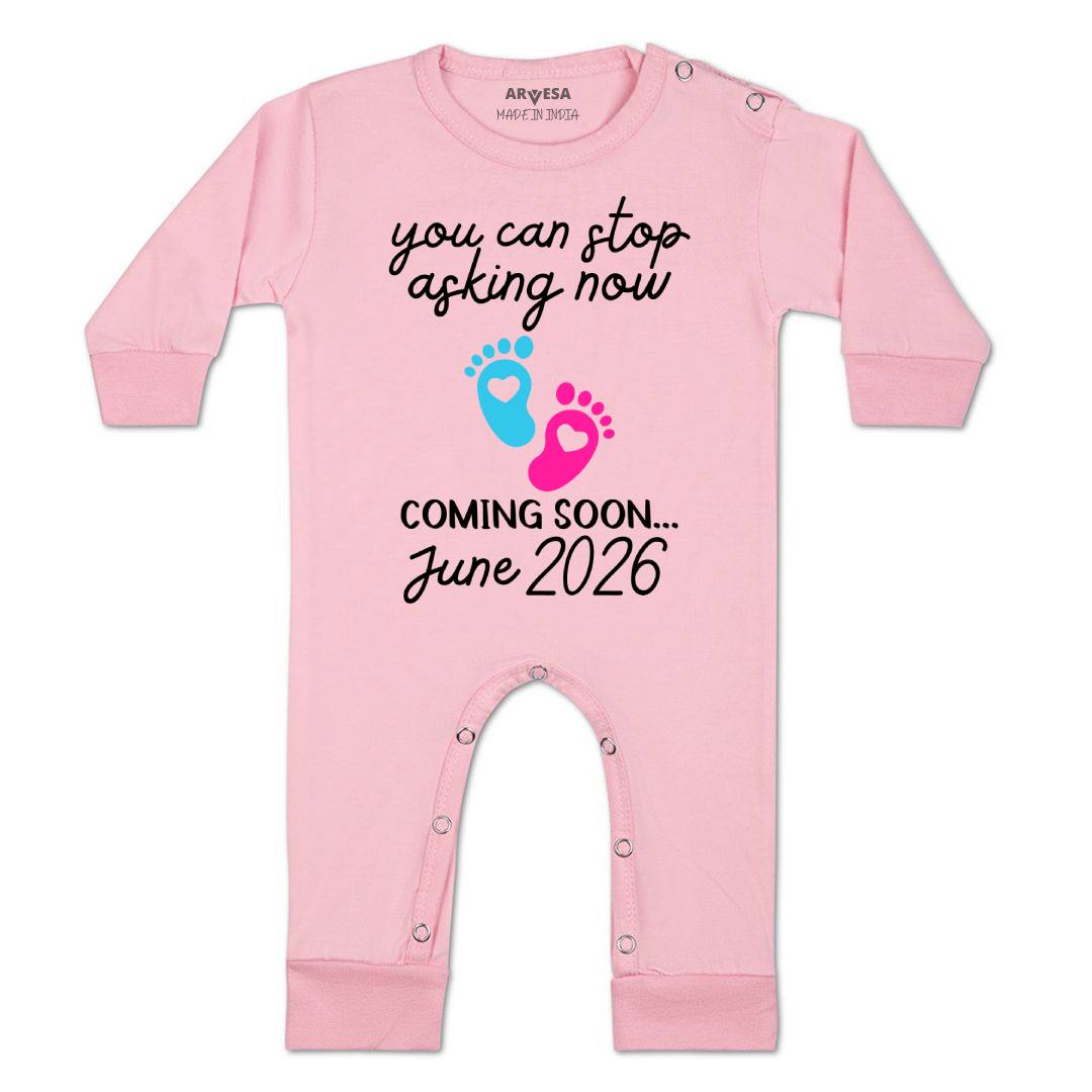Arvesa You Can Stop Asking Now Coming Soon Baby Boy & Girl Dress