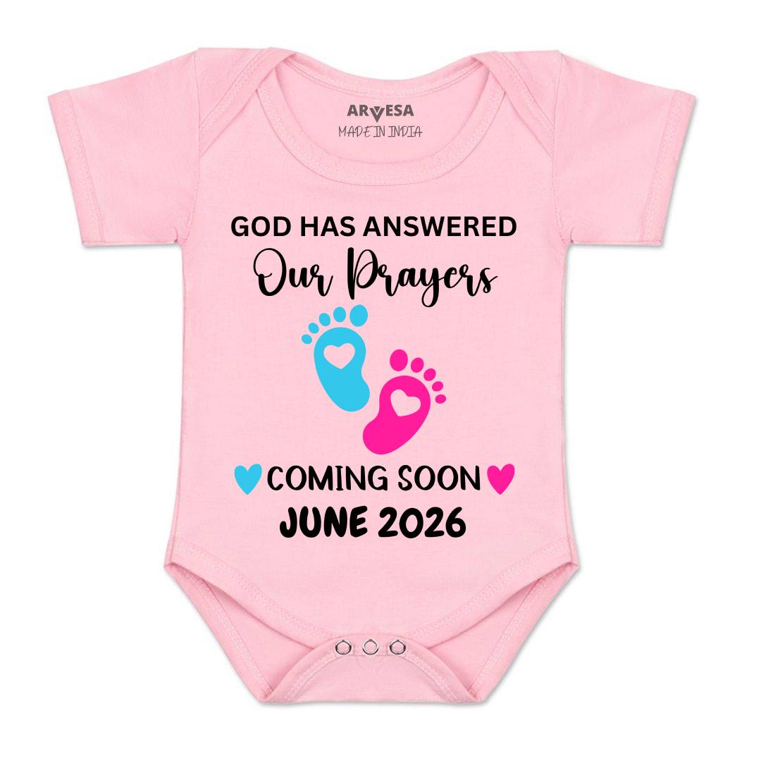Arvesa God Has Answered Our Prayer Coming Soon Baby Boy & Girl Dress