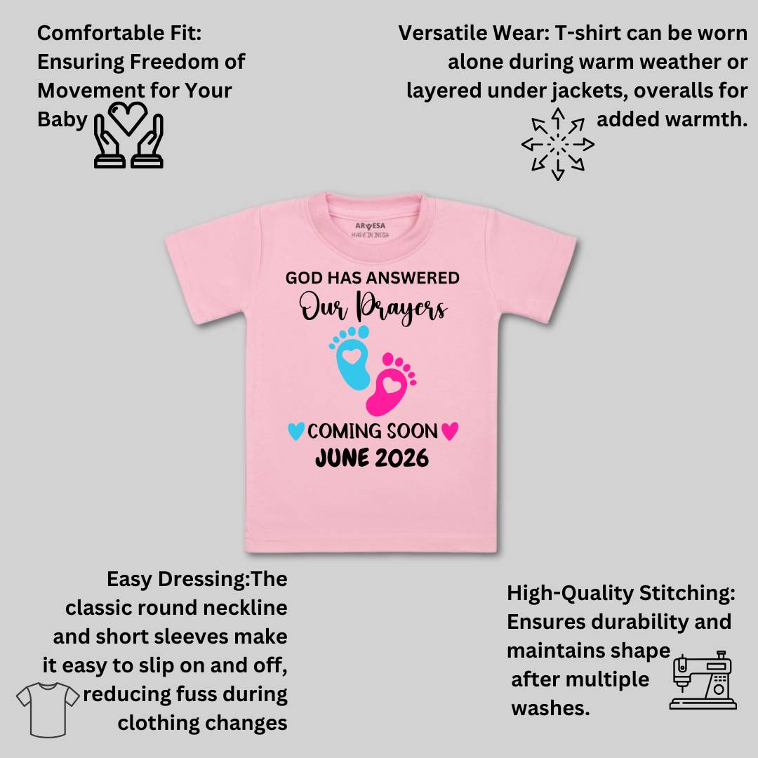 Arvesa God Has Answered Our Prayer Coming Soon Baby Boy & Girl Dress