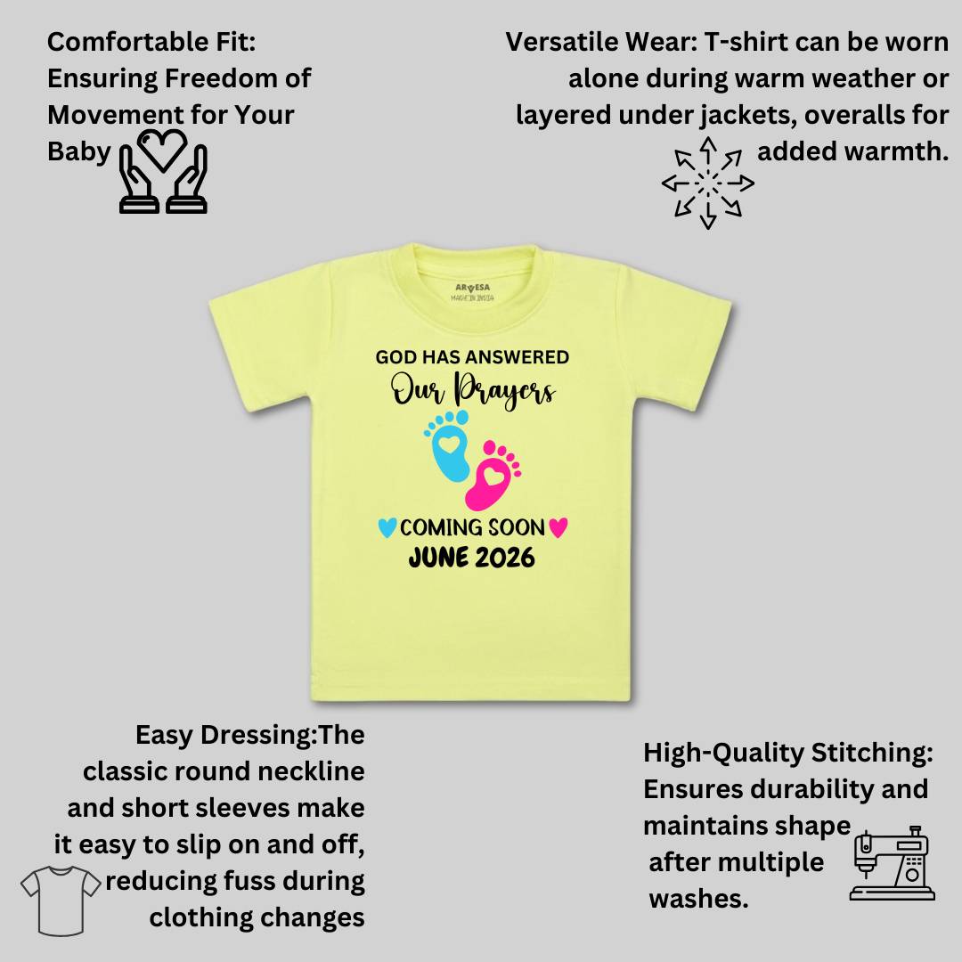 Arvesa God Has Answered Our Prayer Coming Soon Baby Boy & Girl Dress