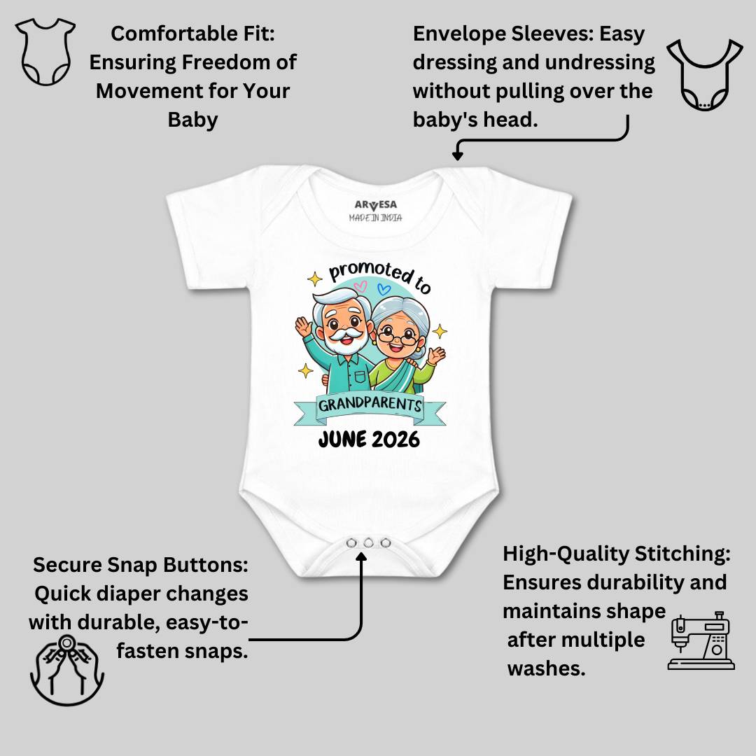 Arvesa Promoted To Grandparents Baby Boy & Girl Dress