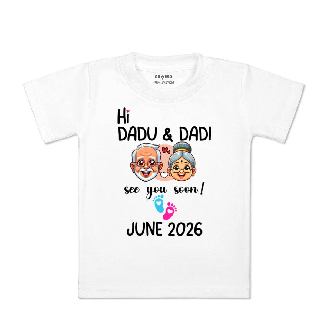 Arvesa Hi Dadu & Dadi See You Soon Baby Boy & Girl Dress