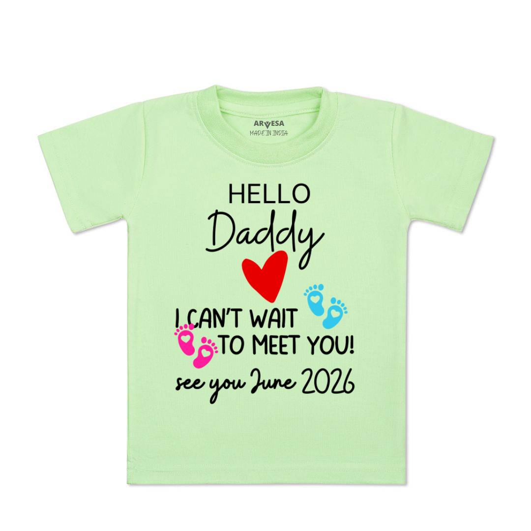 Arvesa Hello Daddy I can't Wait To Meet You Baby Boy & Girl Dress