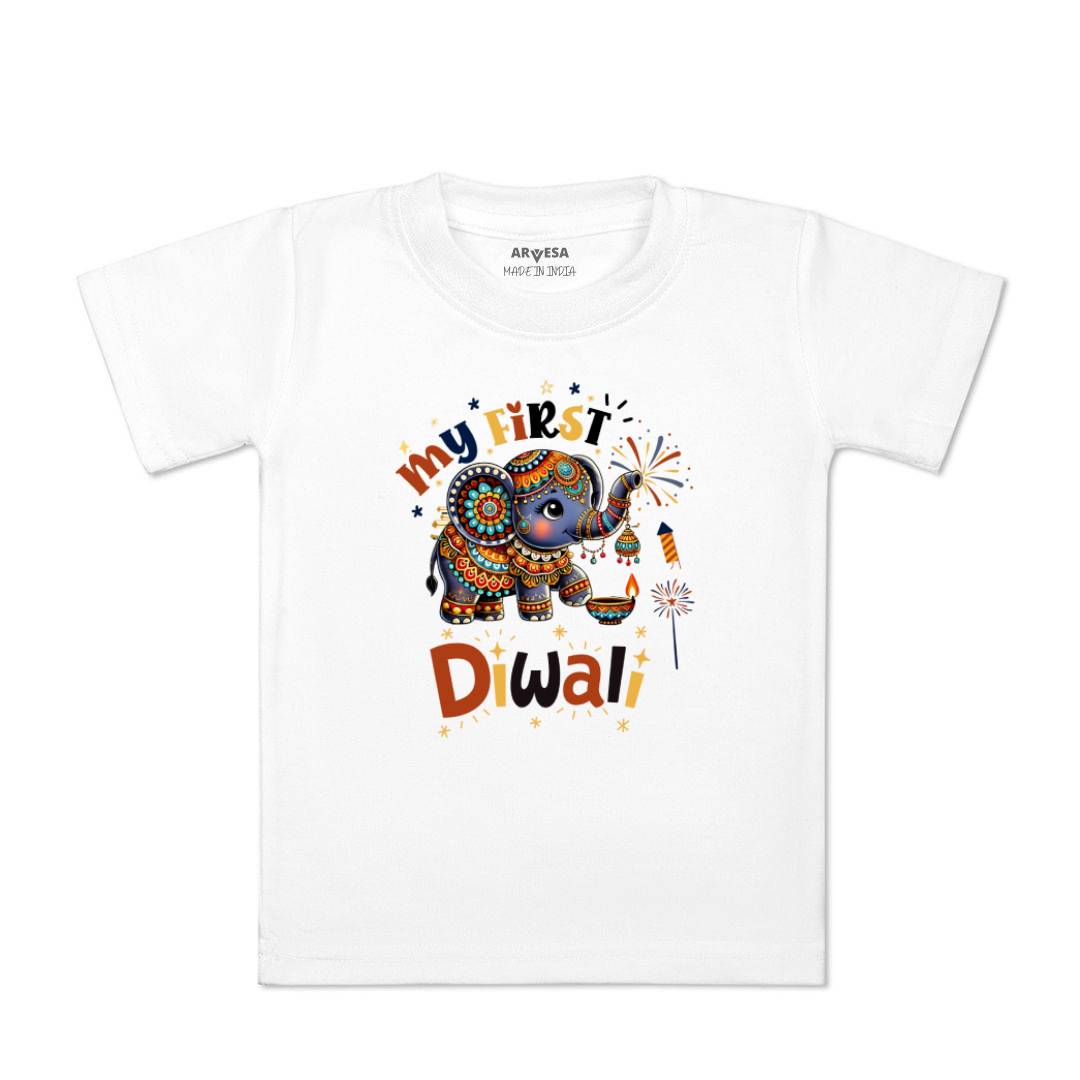 Arvesa Design-1752 Diwali My First Baby Boy and Baby Girl Dress .