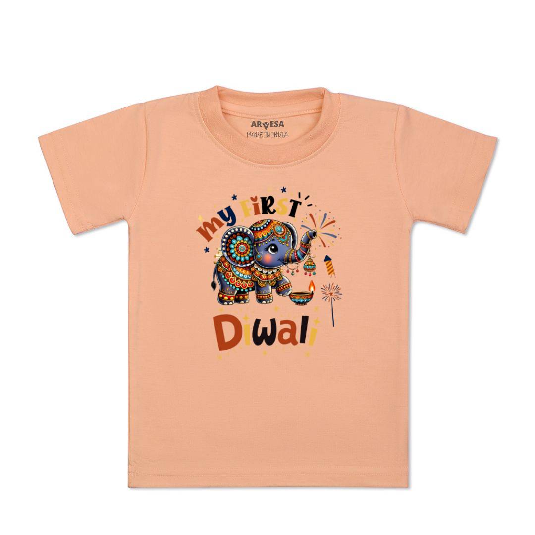 Arvesa Design-1752 Diwali My First Baby Boy and Baby Girl Dress .