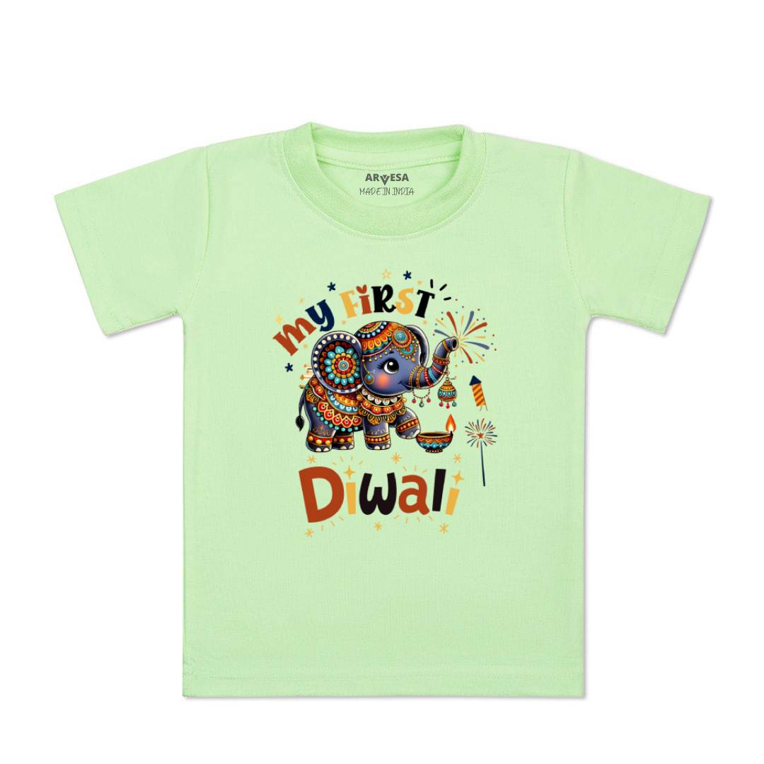 Arvesa Design-1752 Diwali My First Baby Boy and Baby Girl Dress .