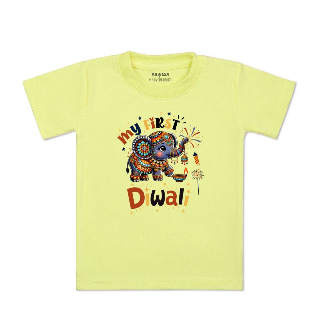 Arvesa Design-1752 Diwali My First Baby Boy and Baby Girl Dress .