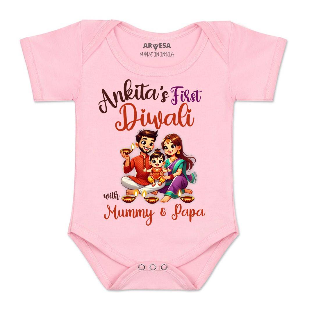 Arvesa My First Diwali Baby Boy & Girl Dress