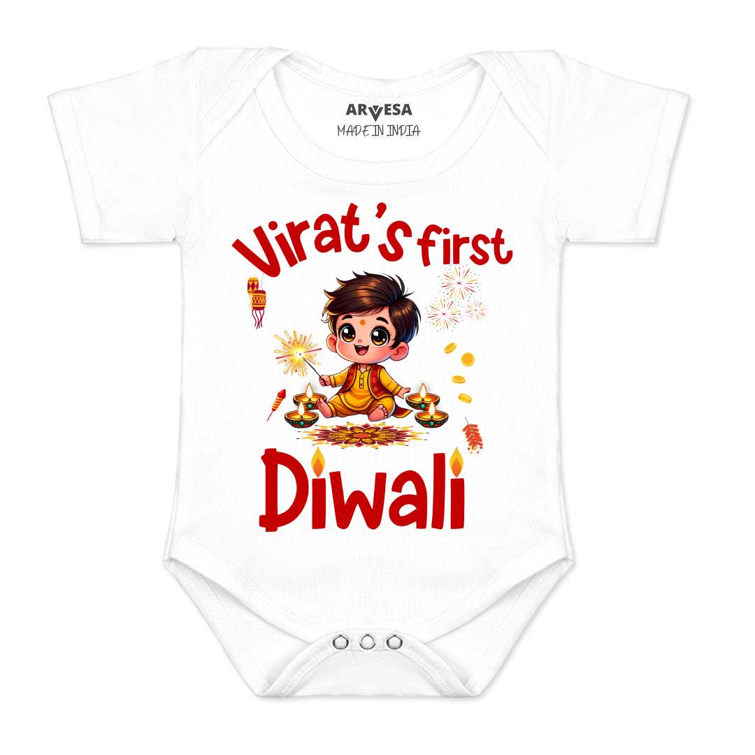 Arvesa My First Diwali Baby Boy & Girl Dress
