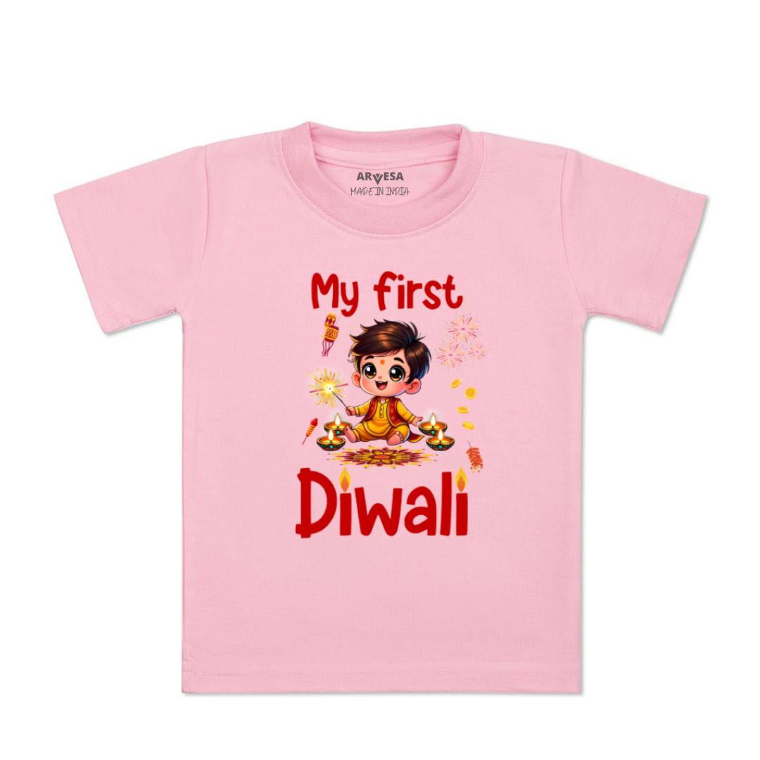 Arvesa Design-1755 Diwali My First Baby Boy and Baby Girl Dress .