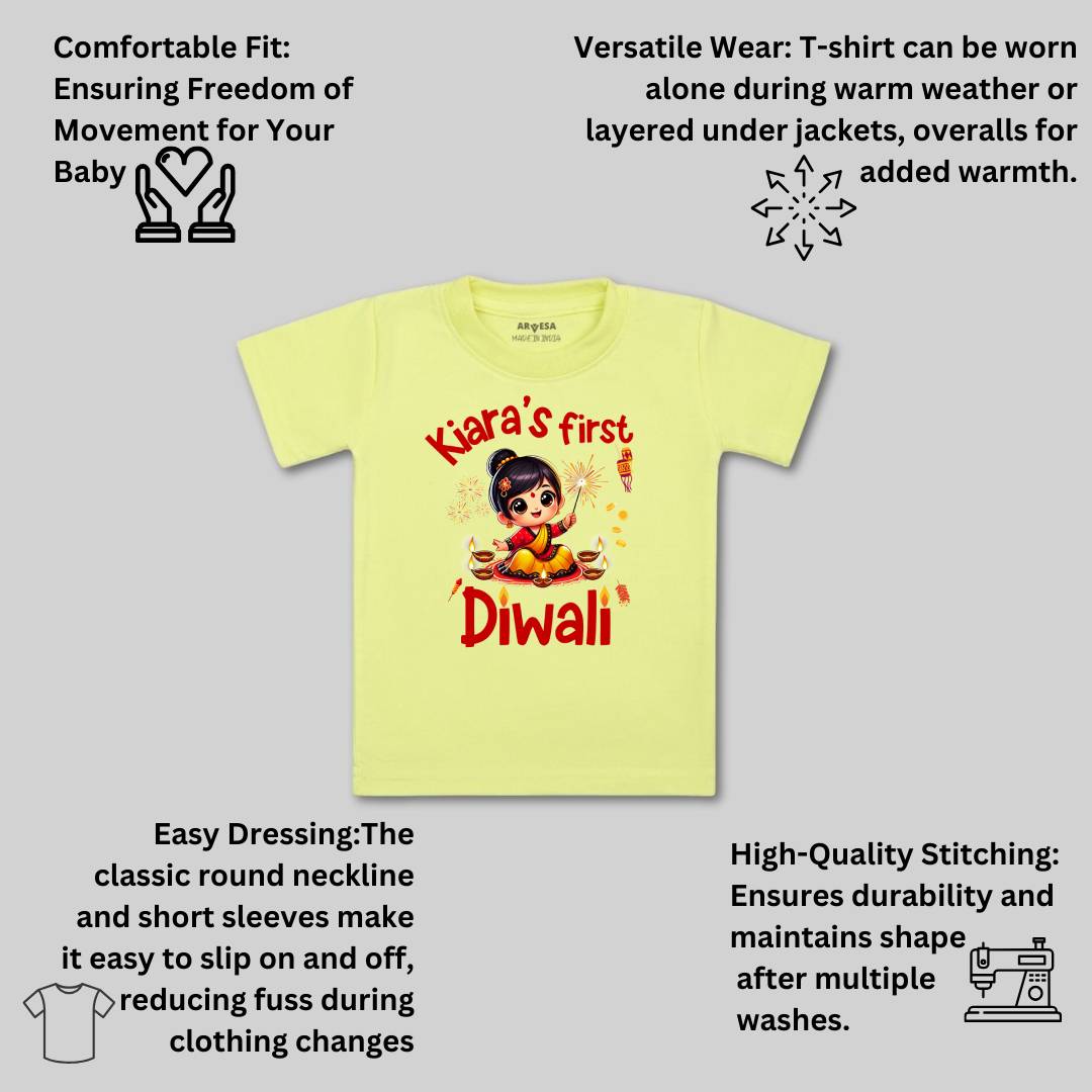 Arvesa My First Diwali Baby Boy & Girl Dress